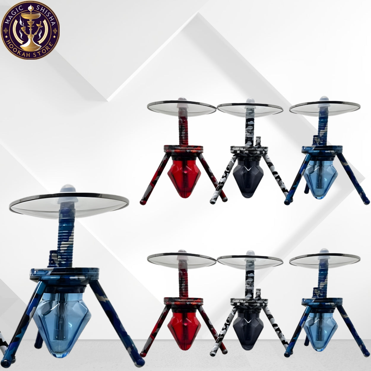 High Quality Shisha Smoking 30cm Tripod Camouflage Mini Portable Rocket Hookah