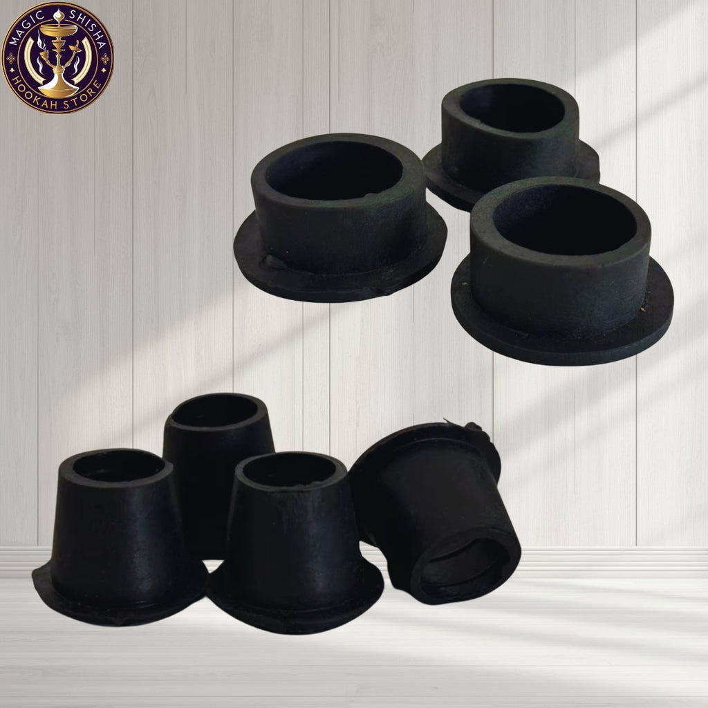 Large and small rubber rings/for securing the glass bowl, head and tube