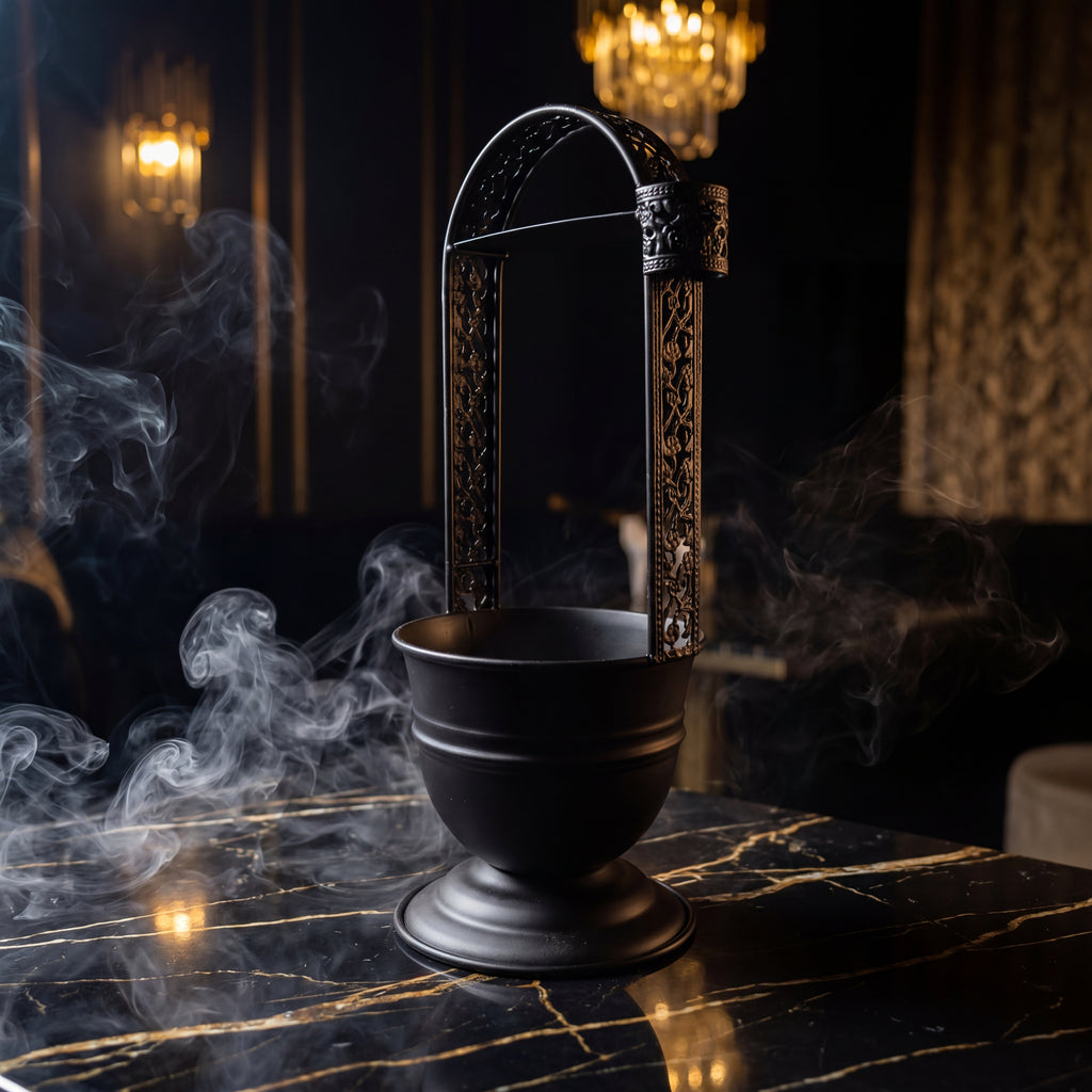Hookah charcoal holder with, high-quality basket with a side holder for tongs